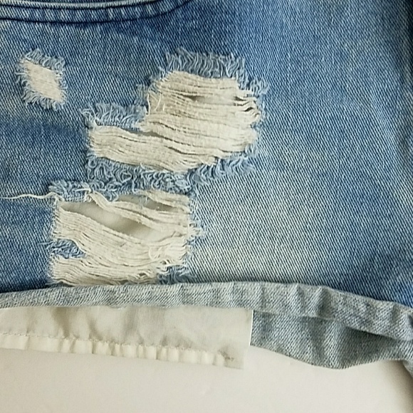 forever 21 denim medium wash distress [AA20 - Picture 2 of 4